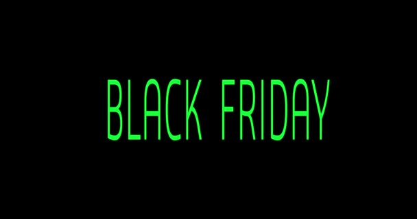 Banner Zum Black Friday Sale Neon — Stockvideo