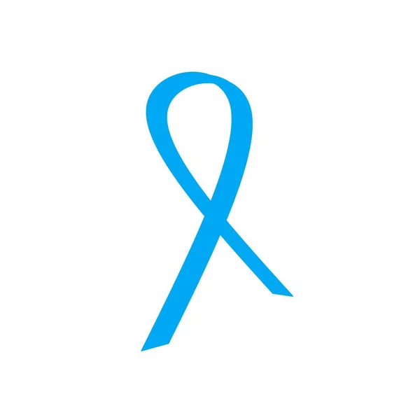 Świadomość Cukrzycy Niebieskiej Wstążki Nowoczesny Styl Ilustracja Logo Listopadowe Kampanie — Zdjęcie stockowe