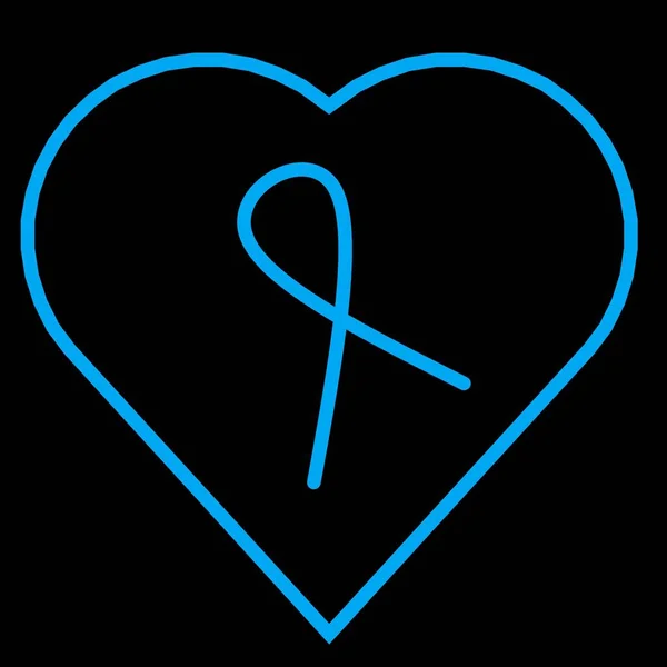 Consciência Diabetes Fita Azul Ilustração Logotipo Estilo Moderno Para Campanhas — Fotografia de Stock