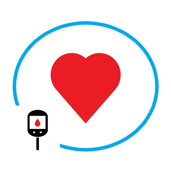 Conciencia Diabetes Cinta Azul Ilustración Logotipo Estilo Moderno Para Campañas —  Fotos de Stock