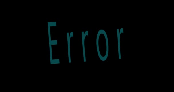 Errore 404 Logo Oops Concetto Distintivo Minimo Meraviglia Fallimento Errore — Video Stock