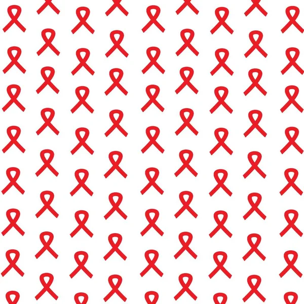 Red Ribbon Aids Awareness Modern Style Logo Illustration December Month — Stock Photo, Image