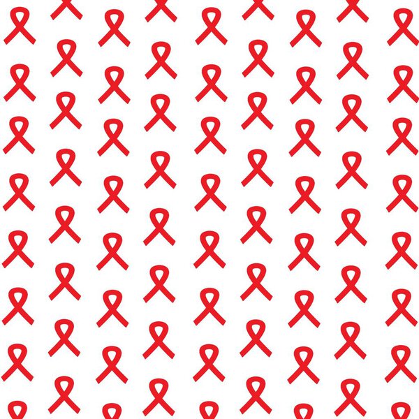 red ribbon AIDS awareness. Modern style logo illustration for december month awareness campaigns. World AIDS Orphans Day. World AIDS Day Long Banner