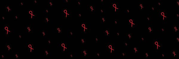 red ribbon AIDS awareness. Modern style logo illustration for december month awareness campaigns. World AIDS Orphans Day. World AIDS Day Long Banner