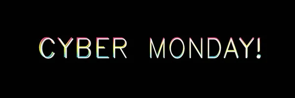 Cyber Monday Neon Cyber Monday Sale Concept Animation — Stock Photo, Image