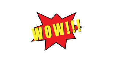 Vay canına. Geçmişe dönük popüler sanat tarzında parlak çizgi film çizimi. Çizgi roman ses efektleri. Canlandırma