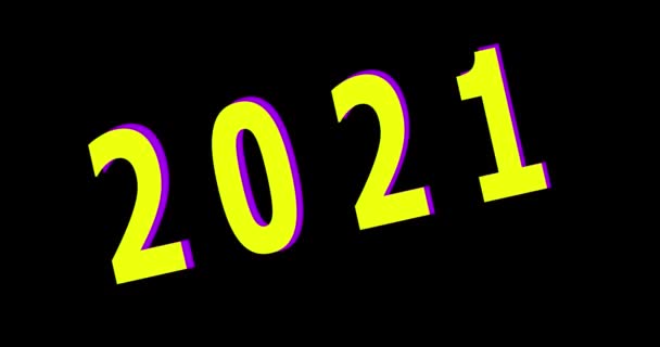 2021 Щаслива Новорічна Анімація — стокове відео