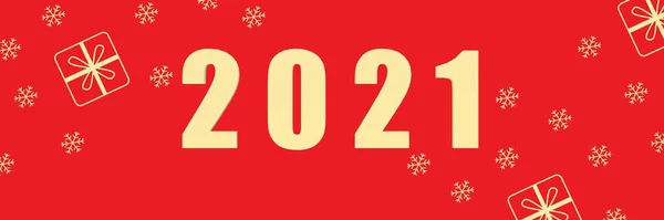 Noel kartı, yeni yıl arkaplanı, hediye kutuları, yukarıdan manzara ve altın kar tanesi, altın Noel ağacı. 