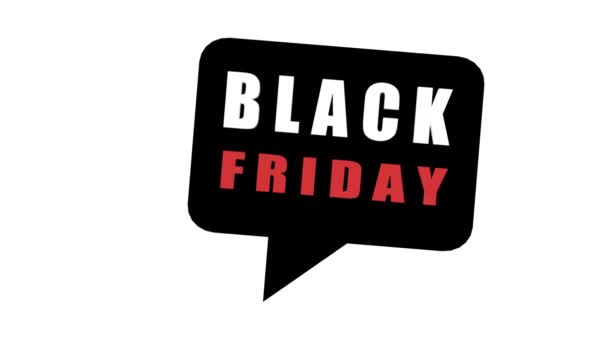 Черная Пятница Продажа Графического Элемента Black Friday Flash Sale Banner — стоковое видео