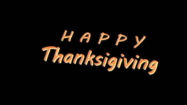 Tacksägelsedagen Glad Thanksgiving Animation — Stockvideo