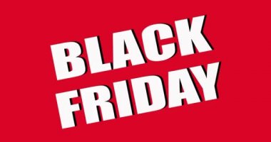 Kara Cuma indirimli grafik elementi. Kara Cuma flaş satışı afişi 4K animasyon tasarımı. satış alışveriş sosyal medya arka planı.