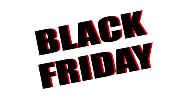 Černý Páteční Prodejní Grafický Prvek Černý Pátek Flash Prodej Banner — Stock video