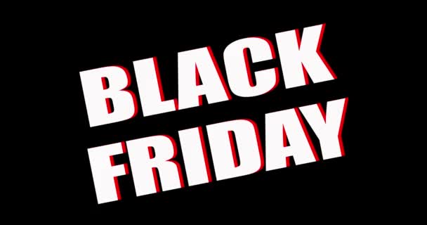 Черная Пятница Продажа Графического Элемента Black Friday Flash Sale Banner — стоковое видео