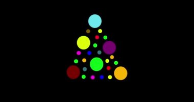 Noel kartı için soyut parlayan noel ağacı. Noel animasyonu