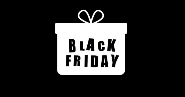 Black Friday Sale Banner Neon — стокове відео