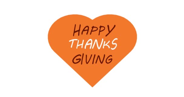 Giorno Del Ringraziamento Cartolina Congratulazioni Buon Ringraziamento Banner — Video Stock