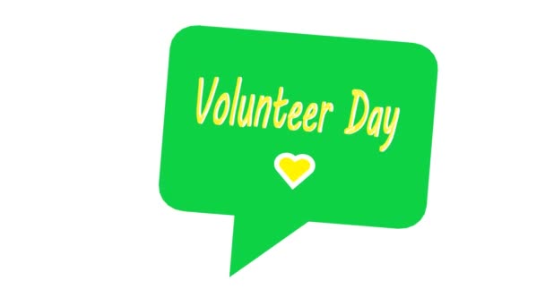 Міжнародний День Волонтерів Соціальна Анімація — стокове відео