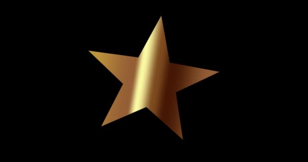 Estrela Ouro Para Feriado Estrela Dourada Gradiente — Vídeo de Stock