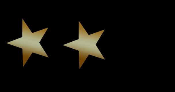 3つ星アニメ ホテルとサービスのコンセプト — ストック動画