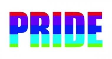 LGBTQ +, Rainbow arkaplan ve text-LGBT Rainbow LGBT metin. Gurur, Aşk