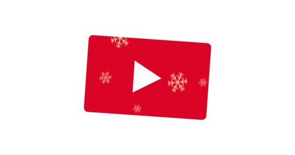 Animación Editorial Youtube Animación Redes Sociales Botón Navidad Youtube — Vídeos de Stock