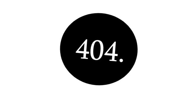 Error 404 Concept Dari Minimal Badge Wonder Atau Fail Error — Stok Video