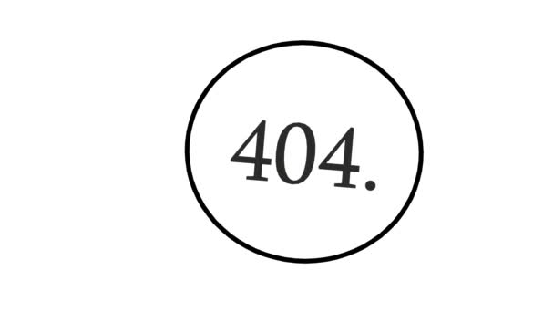 Erreur 404 Concept Badge Minimal Émerveillement Échec Erreur — Video