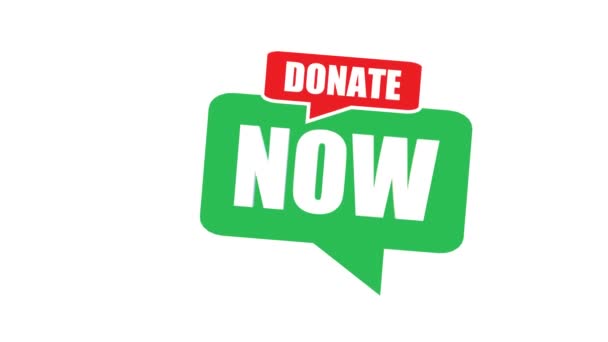 Donate Now Icon Donation Button Spenden Sie Icon Internationaler Charity — Stockvideo