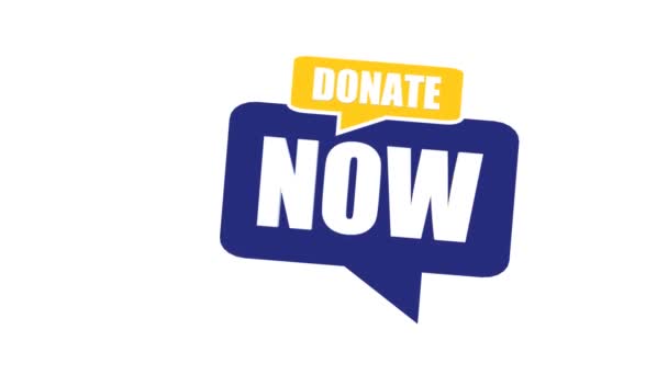 Spenden Sie Logo Spenden Sie Icon Bitte Spenden Sie Spenden — Stockvideo