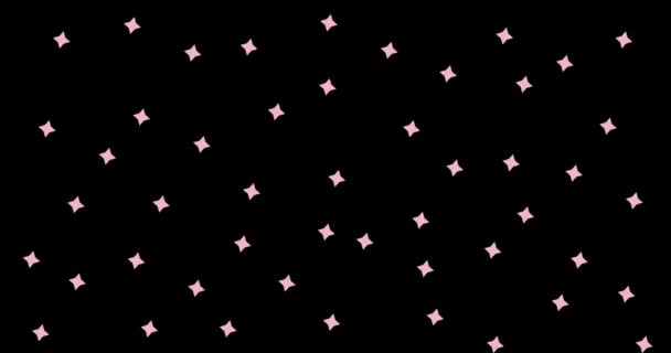 Sterne Auf Schwarz Hintergrund Mit Sternen — Stockvideo