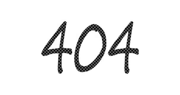 Errore 404 Concetto Badge Minimo Meraviglia Fallimento Errore — Video Stock