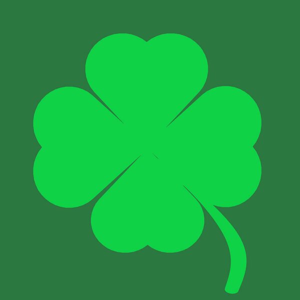 Патрик Дэй. четыре листья клевера изолированы