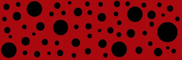 Ladybug Bezešvé Vzor Pozadím Černými Skvrnami — Stock fotografie
