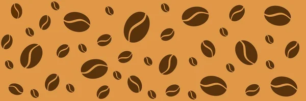 Abstraktní Kávová Zrna Banner Kávová Šablona — Stock fotografie