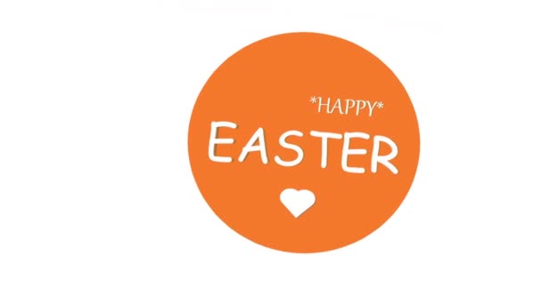 Feliz Páscoa Cartão Postal Para Parabéns Feliz Animação Páscoa — Vídeo de Stock