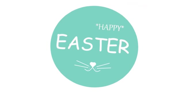 Happy Easter Postcard Congratulations Happy Easter Animation — Wideo stockowe