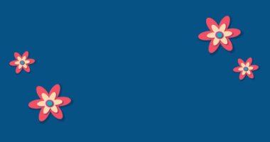 Çiçek arkaplan, çiçek açan kağıt çiçekler, botanik desen büyüyen, kağıt zanaat, şeker pastel renkler, parlak renk paleti