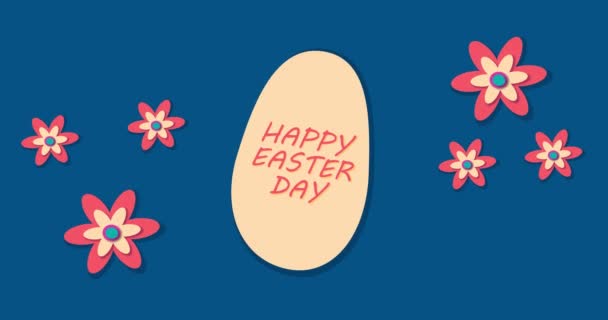 Щасливої Великодньої Анімації Щасливого Великодня Пасхальні Яйця — стокове відео