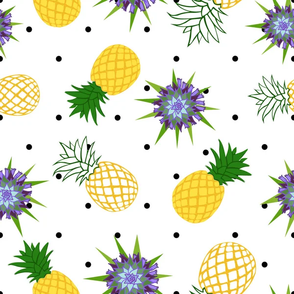 Hintergrund Mit Ananas Vektorillustration — Stockvektor