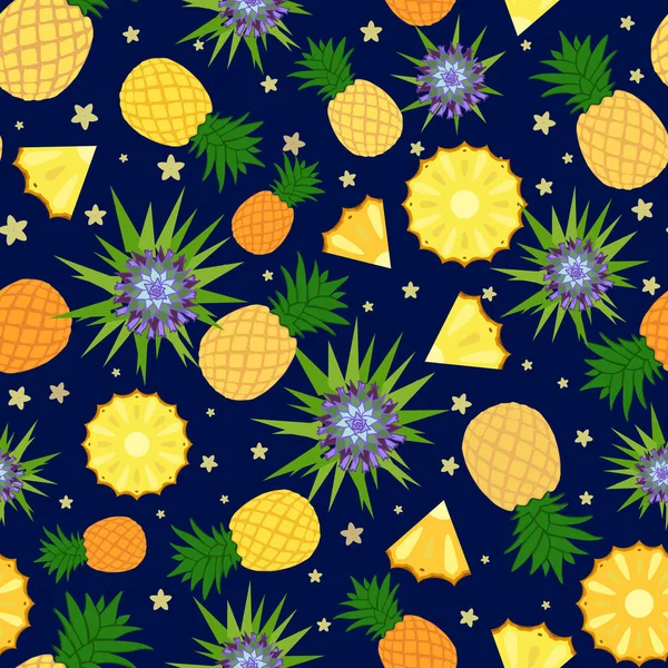 Hintergrund Mit Ananas Vektorillustration — Stockvektor