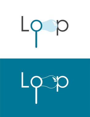 Kabarcık Döngüsü Logo Vektörü İllüstrasyonu