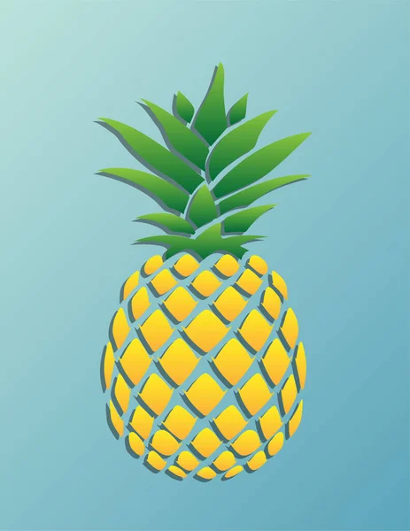 Background Pineapples Vector Illustration — Stock Vector