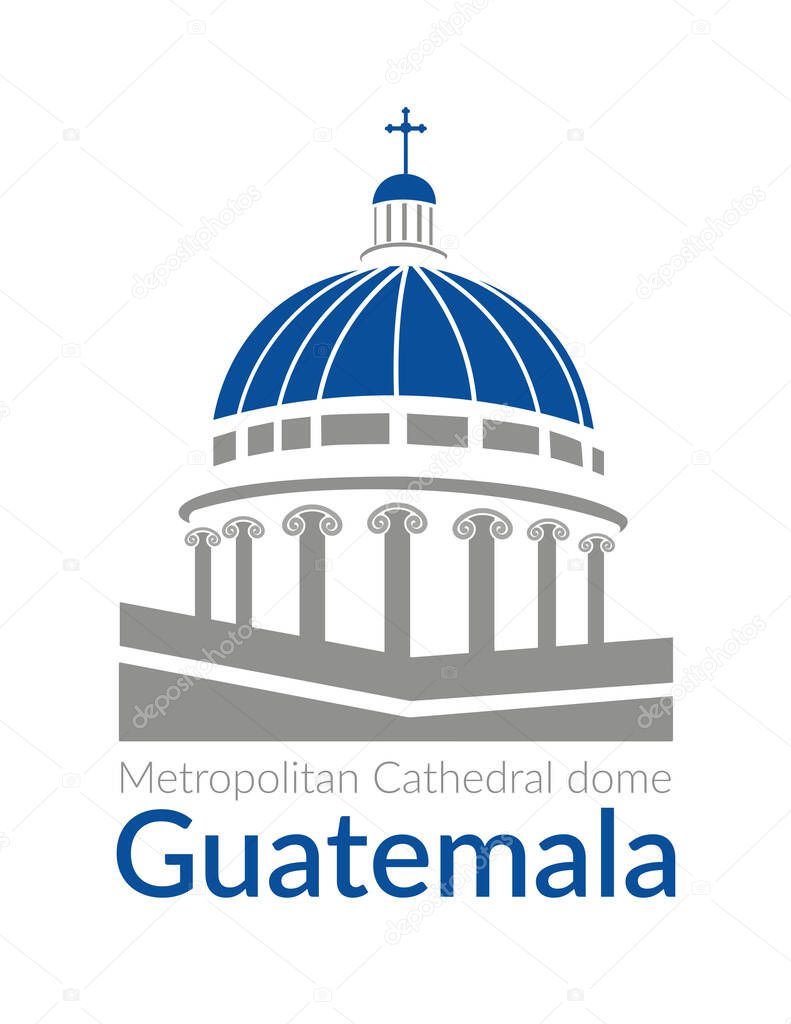 Abstract Metropolitan Cathedral Dome vector illustration