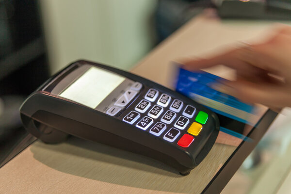 Payment by credit card through the bank terminal