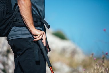 Yetişkin backpacker Close-Up