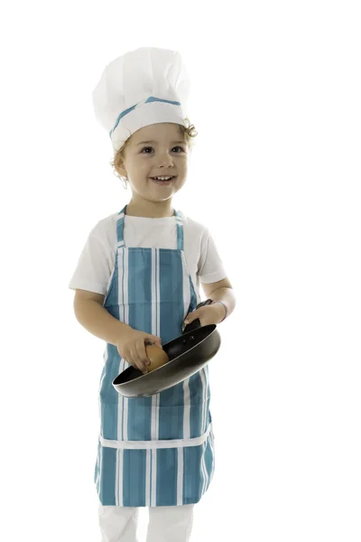 Pequeño chef sonriendo — Foto de Stock