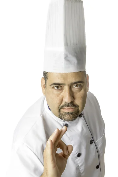 Mestre chef mostrando sinal ok — Fotografia de Stock