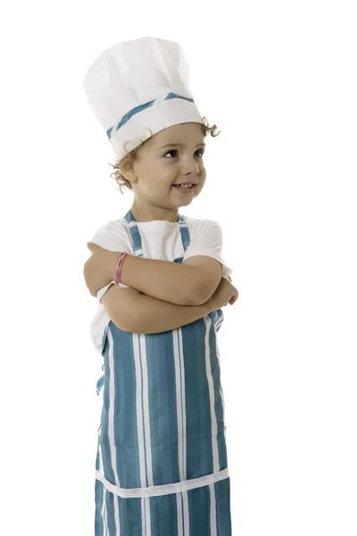 Щасливі маленька шеф-кухаря — стокове фото