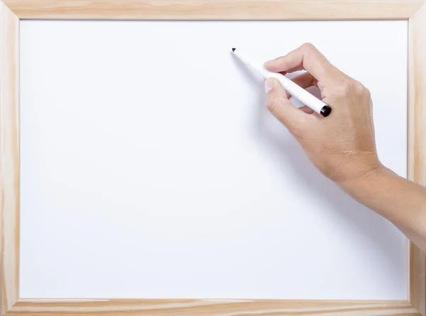 Hand writing on a whiteboard — Stock Photo, Image