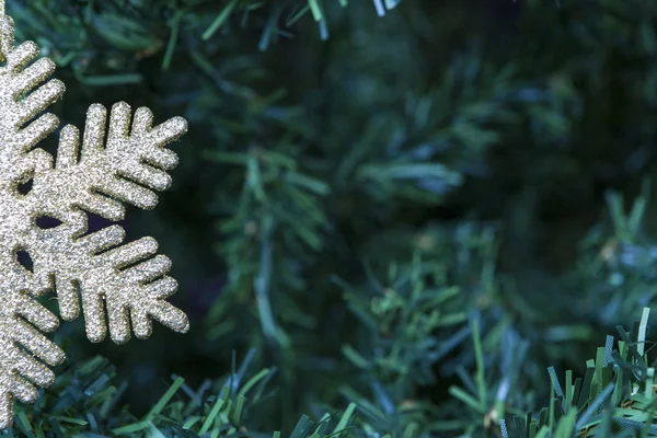 Christmas decoration - golden snowflake — Stock Photo, Image